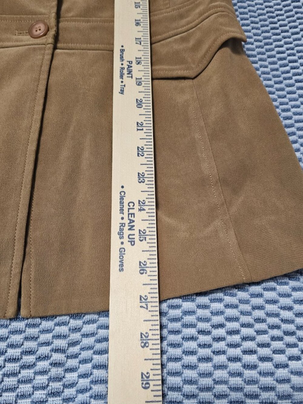 Vintage Vertical Club Camel Tan Blazer Jacket - Women's Size XS - Picture 8 of 8